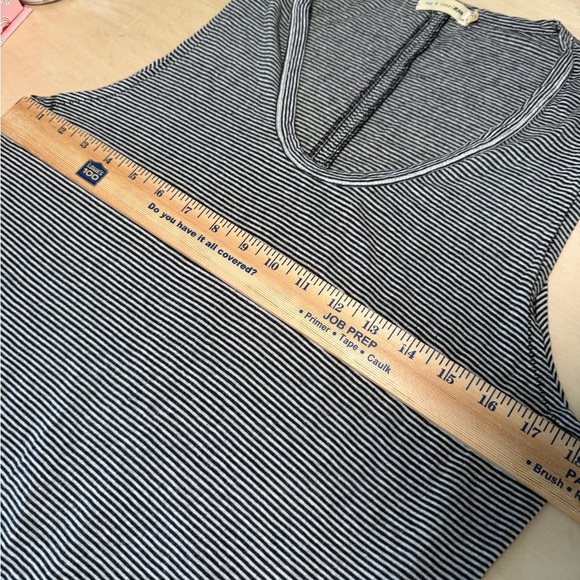 Rag and Bone Light Striped Jersey Weight Mini Linen Blend VNeck Dress d - Picture 5 of 11